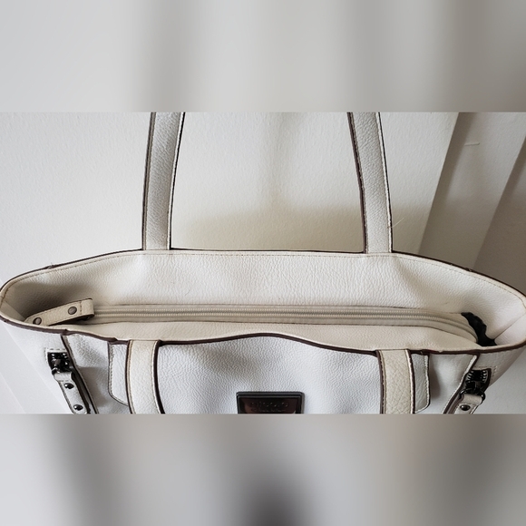 3/$20 Nicole By Nicole Miller White Harper Tote Bag - Picture 5 of 11